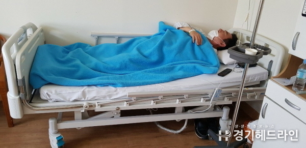 심리적 충격을 받아 심신의 안정을 취하고 있는 미래통합당 석호현 후보