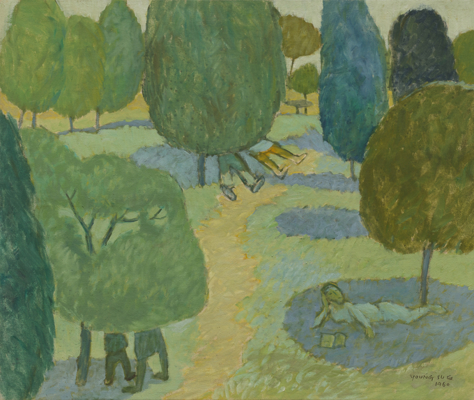 백영수,녹음,1960,캔버스에 유채 60x72