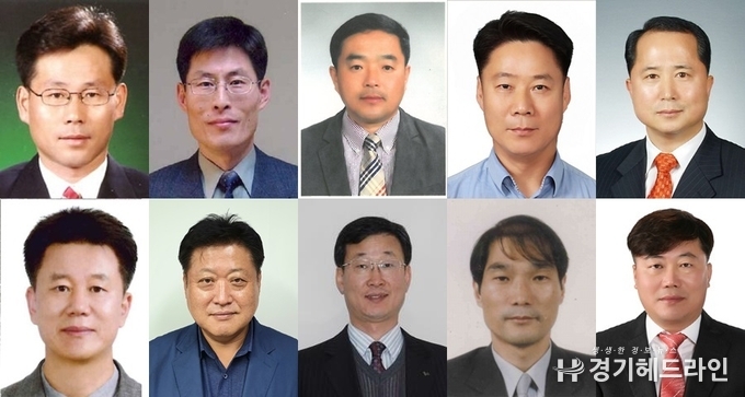 사진 좌측부터 시계방향으로 백운오 행정지원과장, 이성률 예산재정과장, 심규숙 군공항이전협력국장, 유인형 농업기술센터소장, 김현광 화성사업소장, 심언형 상수도사업소장, 허의행 공원녹지사업소장, 조인규 도로교통관리사업소장, 변영선 도시계획과장, 김종석 도시개발국장