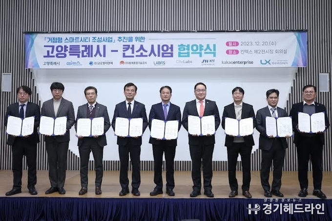 거점형 스마트시티 조성사업 추진을 위한 고양특례시-컨소시엄 협약식