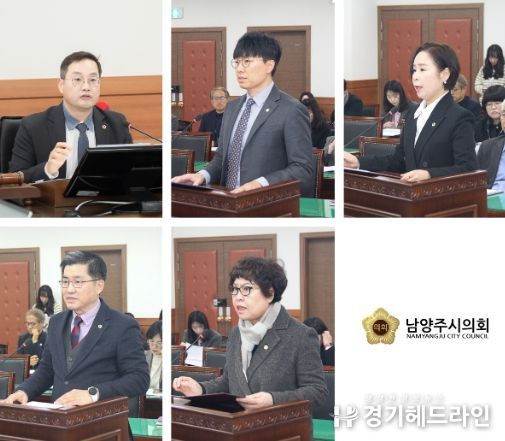 좌측부터 1열 : 한근수 위원장, 원주영 의원, 정현미 의원 좌측부터 2열 : 김동훈의원, 이정애 의원