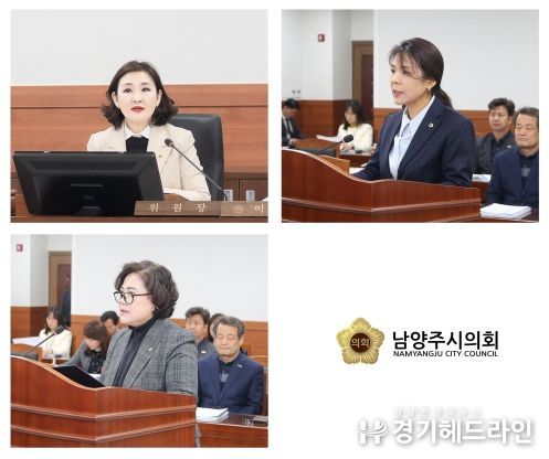 좌측부터 1열 : 이경숙 위원장, 손정자 의원, 좌측부터 2열 : 박윤옥 의원