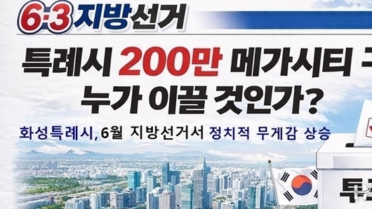 화성특례시 시장 선거, “특례시 200만 메가시티 구상, 누가 이끌 것인가?”
