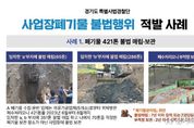 부당이득 노리고 폐기물 421톤 매립·보관… 경기도 특사경, 폐기물 불법행위 118건 적발