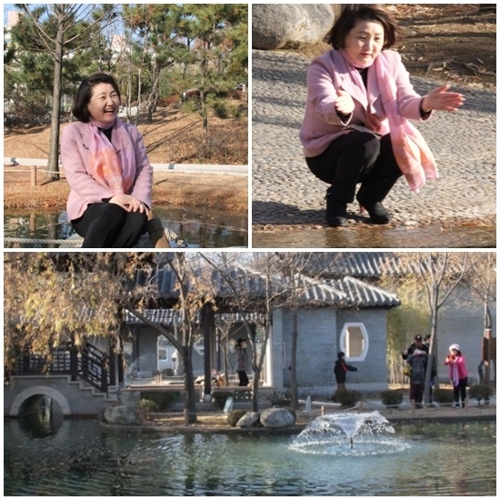 월화원 중앙에 자리잡은 연못