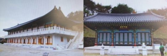 왼쪽부터 '우화궁'과 '약사보전'