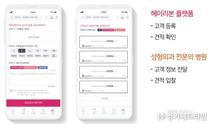 사진=헤이리본 어플리케이션