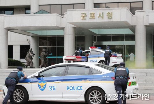 군포시 2022 을지연습, 전시 대비 시청사 방호 훈련 실시