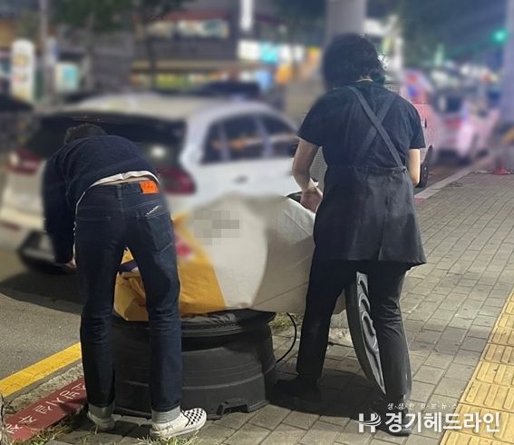수원시 영통구, 불법 유동광고물 야간단속 실시