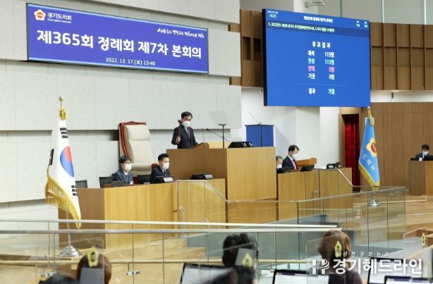 경기도의회, 밤샘 협상 끝에 내년도 예산안 '최종의결'...염종현 의장 '협치의 힘' 강조