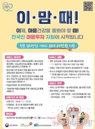 남양주보건소, ‘전국민 마음투자 지원사업’ 현황 점검 및 현장의견 청취