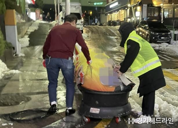수원특례시 장안구, 불법광고물 야간단속 실시