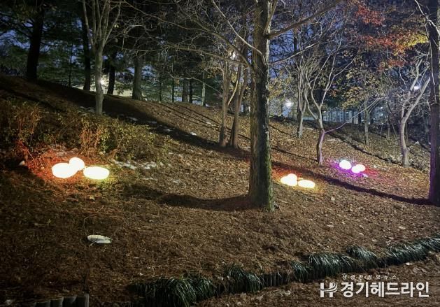 수원특례시 장안구 조원천 인두화길, 아름다운 조형등으로 새롭게 탄생!