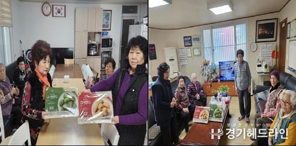 백청우 칼국수 본점, 수원특례시 팔달구 우만1동 경로당에 만두 후원