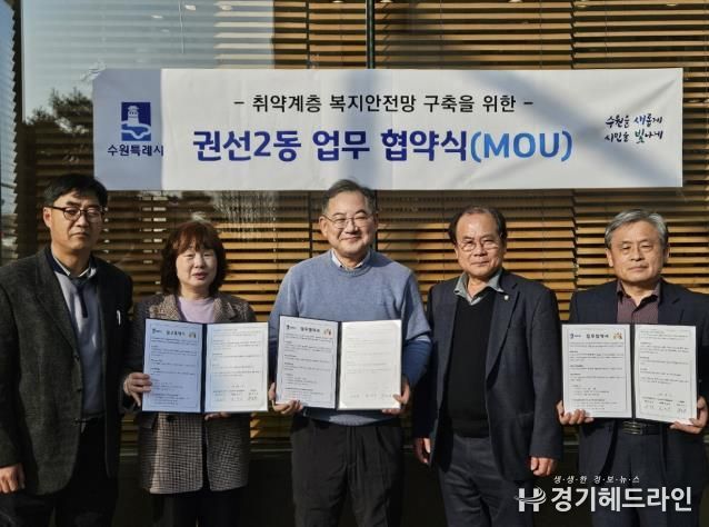 수원특례시 권선구 권선2동 지역사회보장협의체, 하얀풍차와 저소득 홀몸노인 생신축하 케이크 후원 협약