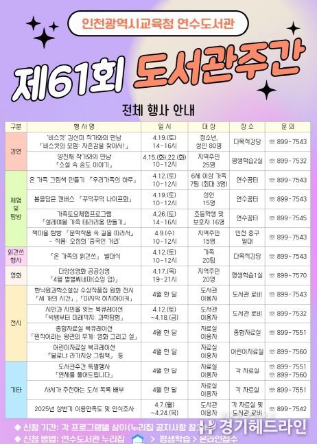 도서관 주간 맞아 풍성한 문화 행사
