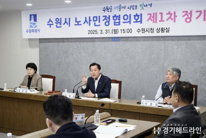 이재준 수원시장이 발언하고 있다.