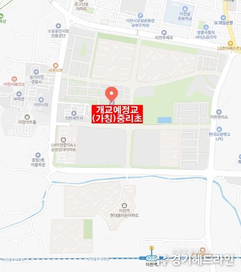 (가칭)중리초 위치도 1장
