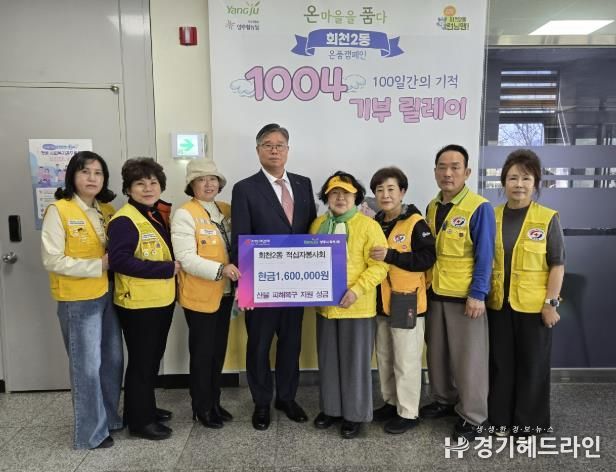 양주시 회천2동 적십자봉사회, 산불 피해에 160만 원 성금… 지역사회 기부 문화 선도