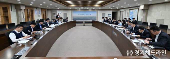 21일 시청 영상회의실에서 '2026년도 국비 확보를 위한 제3차 보고회'가 열리고 있다.