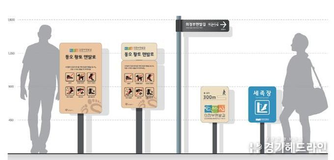 의정부시, '맨발길' 통합 BI 디자인 개발 완료