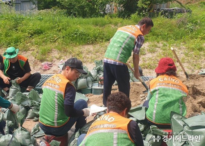 남양주시 진접읍, 여름철 수해대비 모래주머니 제작