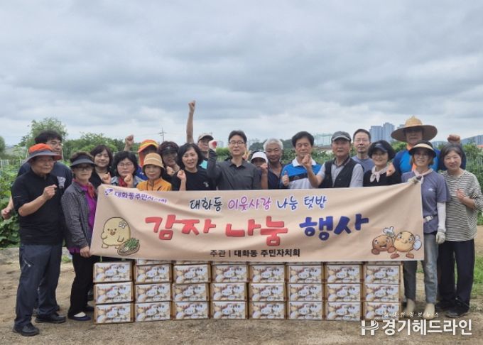 고양시 대화동 주민자치회, 이웃사랑 텃밭‘감자’수확·나눔 활동 실시
