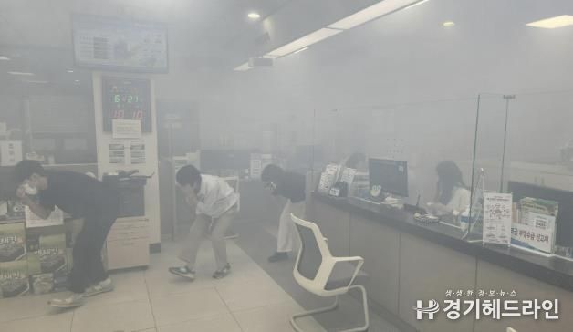 수원특례시 팔달구 우만1동 지만119안전센터와 함께 화재대피훈련 실시