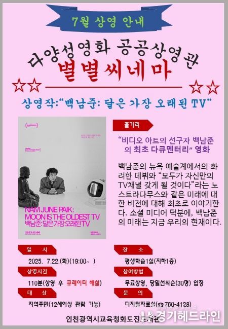 인천광역시교육청화도진도서관,‘백남준: 달은 가장 오래된 TV’ 상영