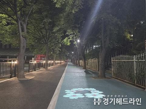 파주시 금촌2동, 느티나무길 도로 전면 보수 및 경관조명 설치 완료