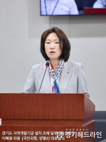 경기도의회 기획재정위원회 이혜원 부위원장(국민의힘, 양평2)