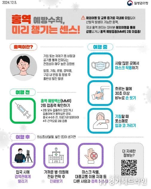 의정부시 보건소, 여름 휴가철 홍역 예방접종 당부