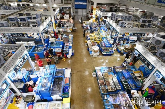 수원시농수산물도매시장 수산동 전경