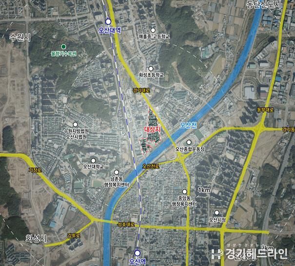 오산시, 궐동2구역 재개발사업 정비계획 결정 및 정비구역 지정