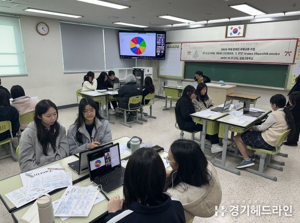 하남 감일고, 온라인으로 이어진 한·일·인도 학생 교류