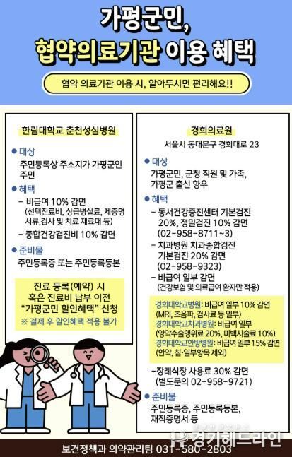 가평군, 야간·응급 의료서비스 등 알아두면 유용