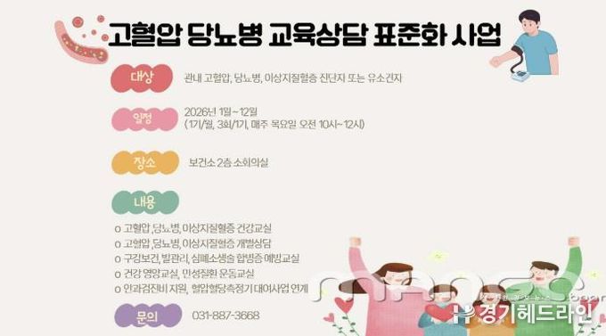 여주시보건소, 고혈압·당뇨병 보건소로 관리 받으러 오세요!!