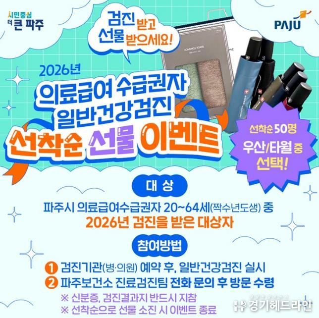 파주보건소, 의료급여수급권자 일반건강검진 독려 나서