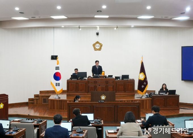 3월 26일 하남시의회 제346회 임시회 제2차 본회의. (사진_하남시의회 제공)