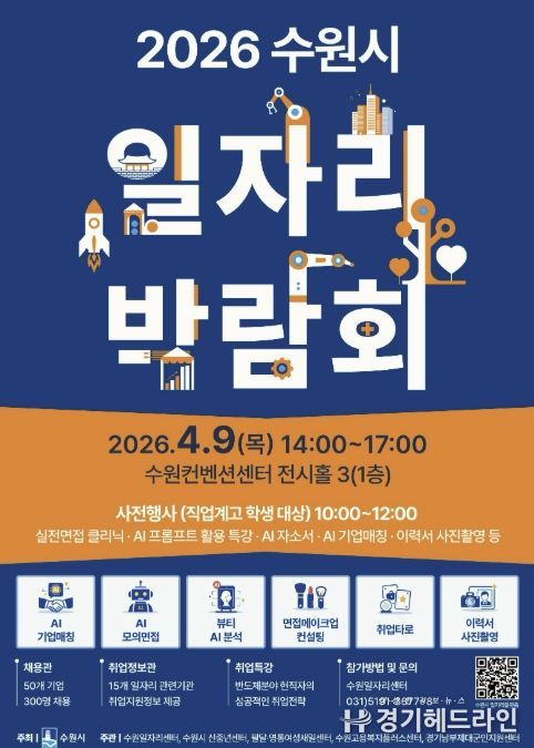 2026 수원시 일자리박람회 홍보물.